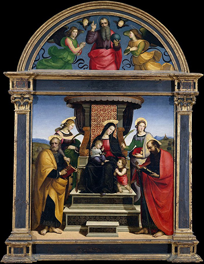 Madonna and Child Enthroned with Saints Raphael